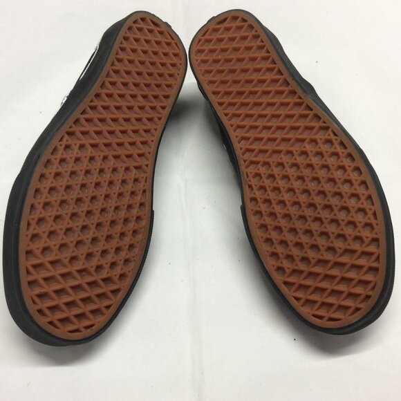 Vans Skate Shoes Men 7.5 Women 9 Black White Canvas Doodle Checkerboard Slip On - Picture 8 of 9